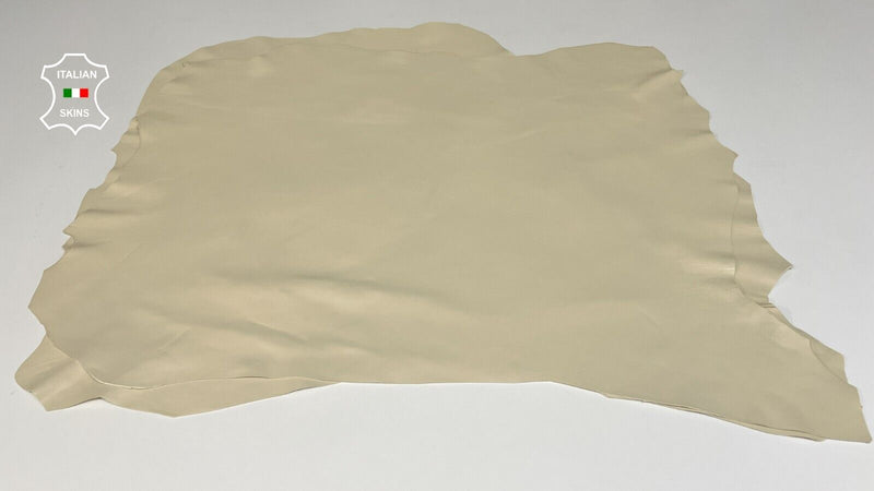 IVORY Thick Soft Italian Lambskin leather Bookbinding 2 skins 12sqf 1.1mm #B8570