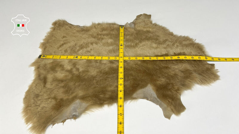 LIGHT HONEY BEIGE Soft Hair On sheepskin shearling leather 14"X23" #B8702