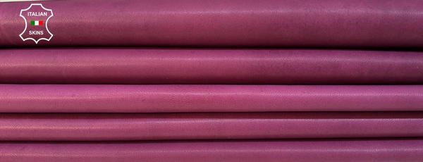 NATURAL PURPLE NAKED Italian Lambskin leather hides 2 skins 13sqf 1.0mm #B9249