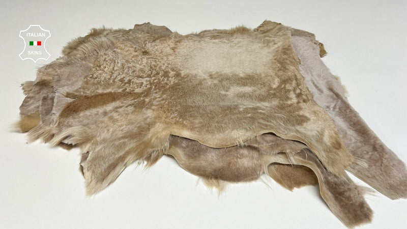 SAND BEIGE SHORT Hair On sheepskin shearling fur leather 8 skins 16sqf #B8673