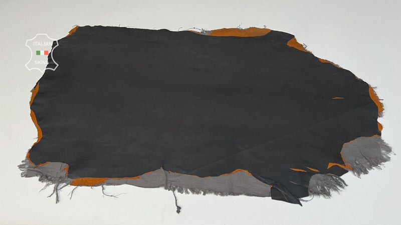 DARK GRAY Soft Italian Stretch Lambskin Lamb leather hides  4+sqf 0.9mm #B7146