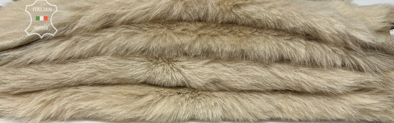 SANDY BEIGE HAIR On sheepskin shearling fur leather 2 skins total 14"X24" #B7245