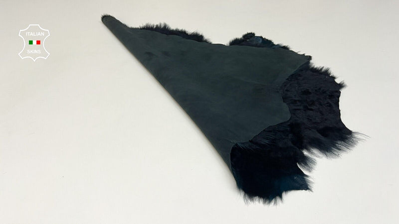 DARK TEAL SHORT Hair On sheepskin Lamb shearling fur leather hides 16"X21" B8656