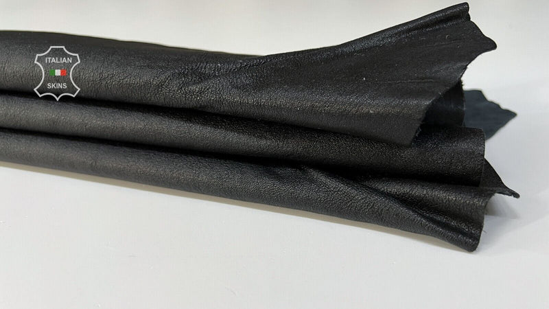 WASHED BLACK ROUGH Soft Italian Lambskin leather Bookbinding 5+sqf 1.0mm #B8290