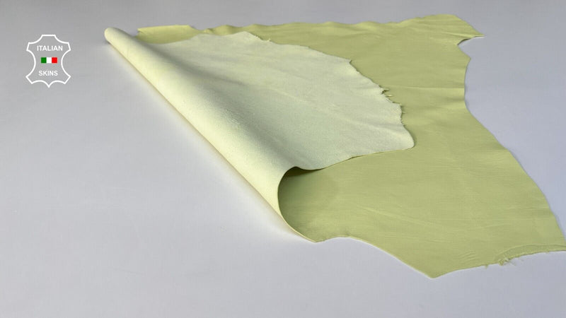 LIME YELLOW Soft Italian Lambskin Sheep leather Bookbinding  4sqf 0.8mm #B8745