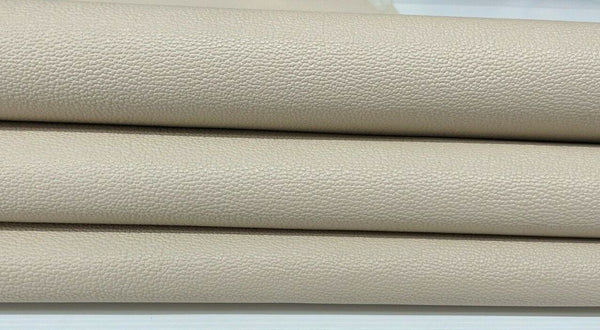 PEBBLE GRAINY IVORY Italian Goatskin leather skin skins hides 5sqf 0.7mm #A7580