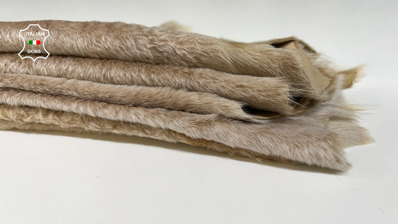 SAND BEIGE SHORT Hair On sheepskin shearling fur leather 8 skins 16sqf #B8673