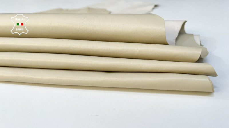 BEIGE Soft Italian Lambskin Sheep leather Bookbinding 4 skins 20sqf 0.8mm #B9475