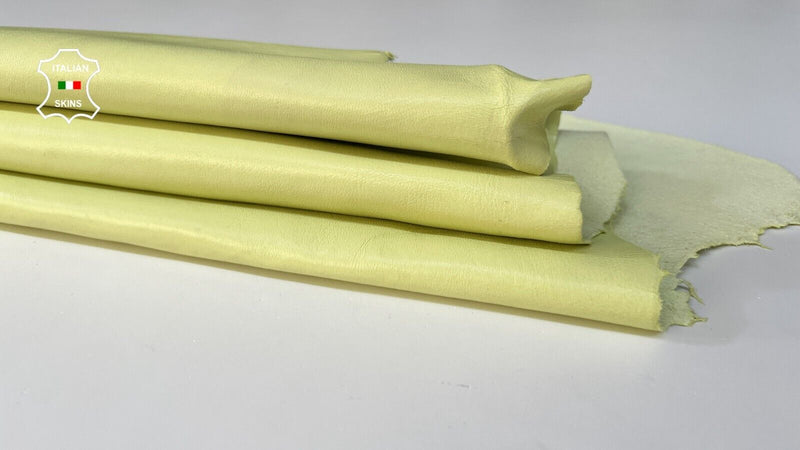 LIME YELLOW Soft Italian Lambskin Sheep leather Bookbinding  4sqf 0.8mm #B8745