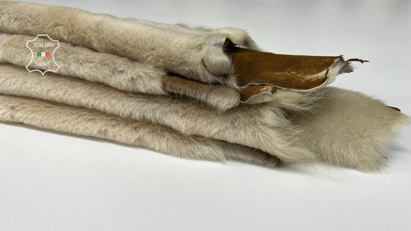 BEIGE DISTRESSED SAND Short Hair sheepskin shearling fur leather 22"X32" #B7242