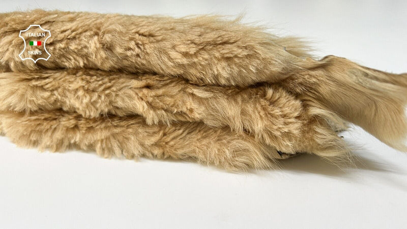 SAND SHORT Soft Hair On sheepskin Lamb shearling Fur leather hides 14"X23" B8700