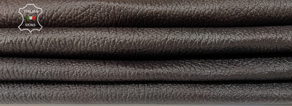 DARK BROWN GRAINY Strong Italian Goatskin Goat leather 2 skins 9sqf 1.0mm #B7514