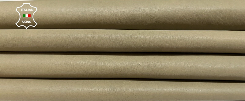 KHAKI ARMY VEGETABLE TAN Soft Italian Lambskin leather 4 skins 20sqf 0.9mm B4866