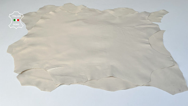 IVORY Italian Lambskin Lamb leather hides Bookbinding 2 skins 10+sqf 0.8mm B8943