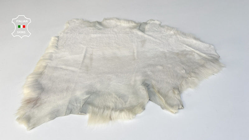 OFF WHITE SHORT Soft Hair On sheepskin Lamb shearling fur leather 18"X22" #B8707