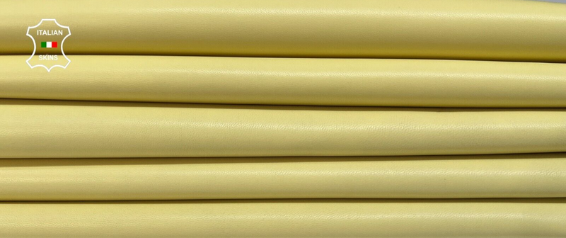 BANANA LIGHT PALE YELLOW Soft Italian Lamb leather 2 skins 12+sqf 1.0mm #B8345