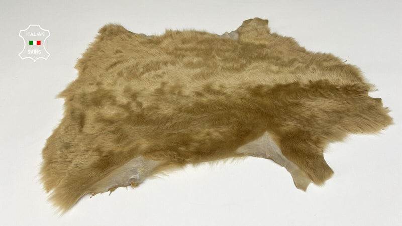 LIGHT HONEY BEIGE Soft Hair On sheepskin shearling leather 14"X23" #B8702