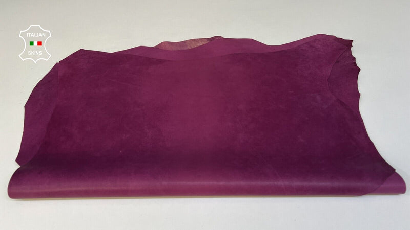 NATURAL PURPLE NAKED Italian Lambskin leather hides 2 skins 13sqf 1.0mm #B9249