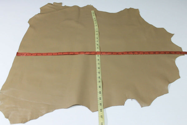 SAND Italian Lambskin Lamb Sheep leather 2 skins hides 12sqf 0.7mm #A4752