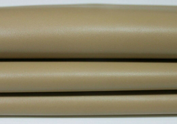 SAND Italian Lambskin Lamb Sheep leather 2 skins hides 12sqf 0.7mm #A4752