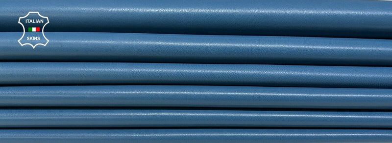 BLUE Thick Soft Italian Lambskin Sheep leather hides 2 skins 12+sqf 1.1mm #B9026