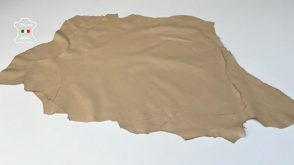 SAND BEIGE Thin Italian Lambskin Sheep leather hides 2 skins 10+sqf 0.6mm #B8936