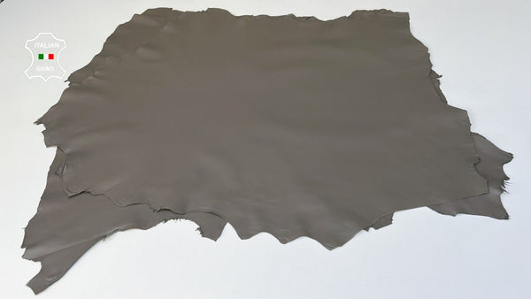 CONCRETE TAUPE GREY Thin Soft Italian Lamb 2 skins leather 12+sqf 0.6mm #B8938