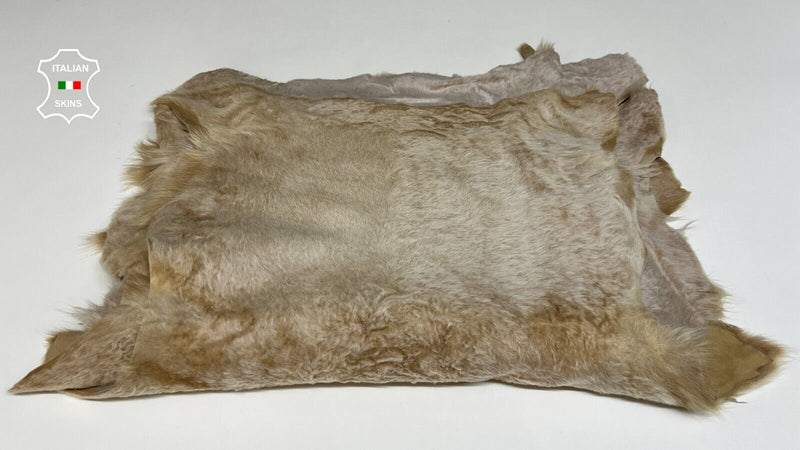 SAND BEIGE SHORT Hair On sheepskin shearling fur leather 8 skins 16sqf #B8673