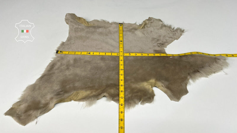 BEIGE Short Hair On sheepskin shearling fur Sheep leather skin 17"X17" #B7243