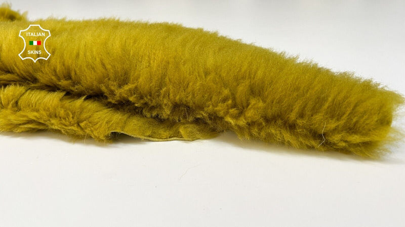 PISTACHIO Soft Hair On sheepskin Lamb shearling fur leather hides 19"X21" #B8695