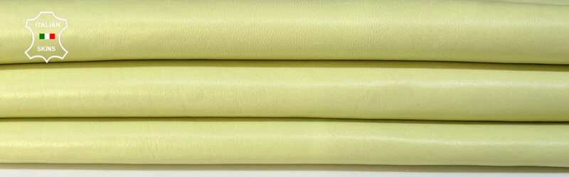 LIME YELLOW Soft Italian Lambskin Sheep leather Bookbinding  4sqf 0.8mm #B8745