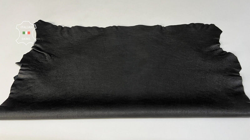 WASHED BLACK ROUGH Soft Italian Lambskin leather Bookbinding 5+sqf 1.0mm #B8290