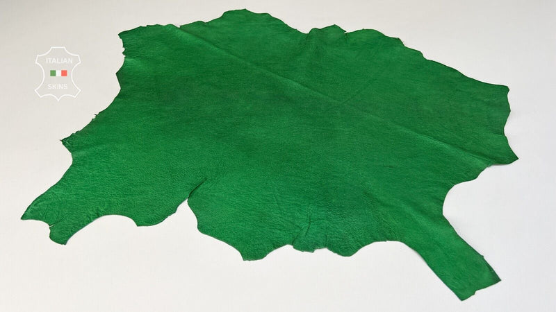 GREEN CRISPY CRINKLE Thin Soft Italian Lamb leather Bookbinding 5sqf 0.6mm B8249