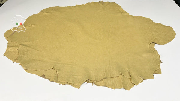 WHEAT YELLOW TEXTURED Soft Italian Lambskin leather 2 skins 18sqf 1.0mm #B8132