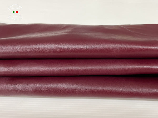 WINE BORDEAUX vegetable tan Italian Goatskin Goat wholesale leather skins 0.5mm to 1.2 mm