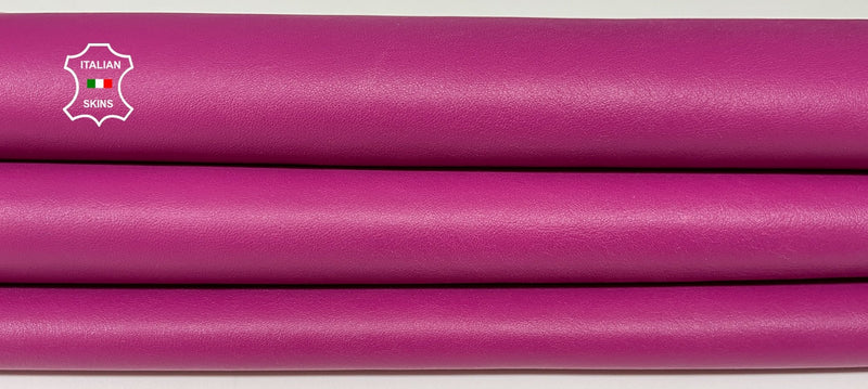 PINK MAGENTA smooth Italian genuine Lambskin Lamb Sheep leather skins hides 0.5mm to 1.2mm