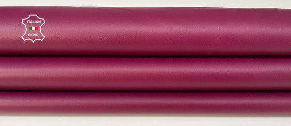 MULBERRY DEEP MAGENTA smooth Italian genuine Lambskin Lamb Sheep leather skins hides 0.5mm to 1.2mm