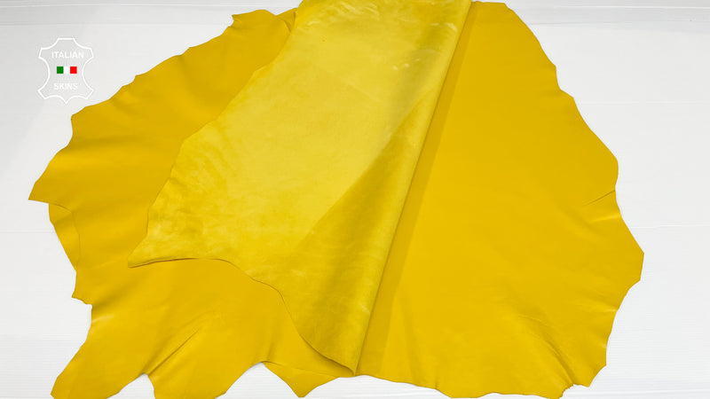 TRUE YELLOW Italian lambskin lamb sheep wholesale leather skins 0.5mm to 1.2 mm