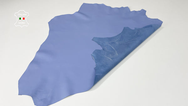 CORNFLOWER BLUE smooth Italian genuine Lambskin Lamb Sheep leather skins hides 0.5mm to 1.2mm