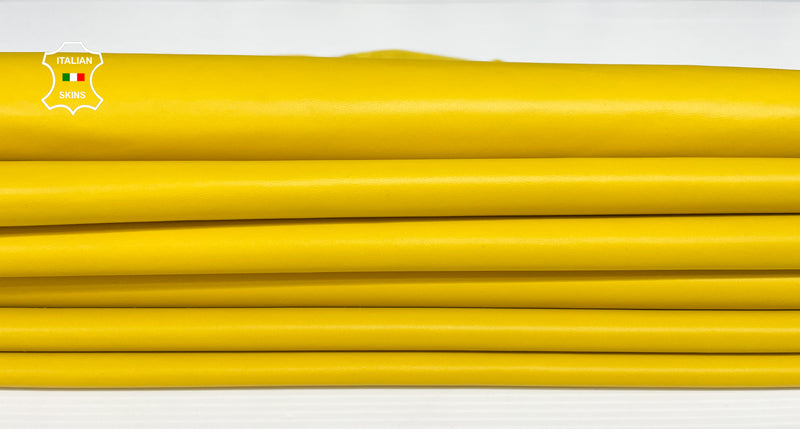 TRUE YELLOW Italian lambskin lamb sheep wholesale leather skins 0.5mm to 1.2 mm