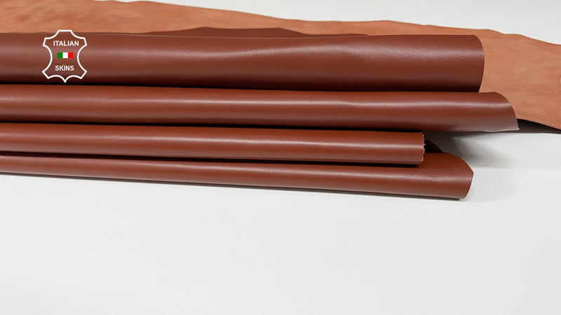 BRIC BROWN Italian genuine Lambskin Lamb Sheep leather skins hides 0.5mm to 1.2mm