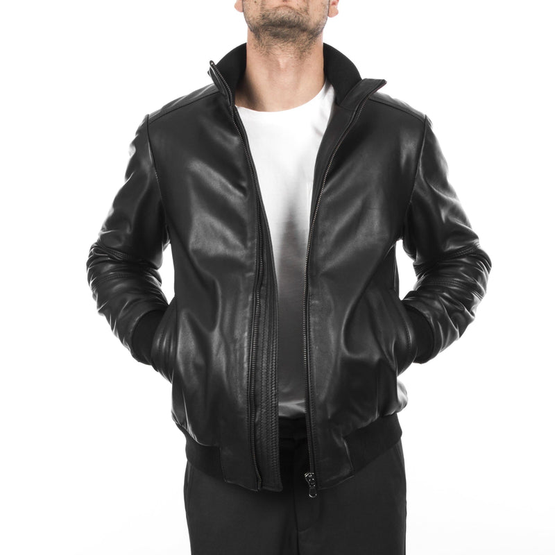 Genuine Leather Jacket for Men Black Leather Jacket Lambskin Motorcycl